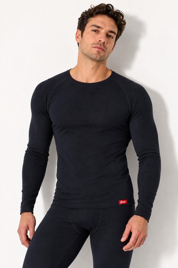 Men's Premium Round Neck Heated Winter Warm Non-Itchy Long Sleeve Thermal Underwear