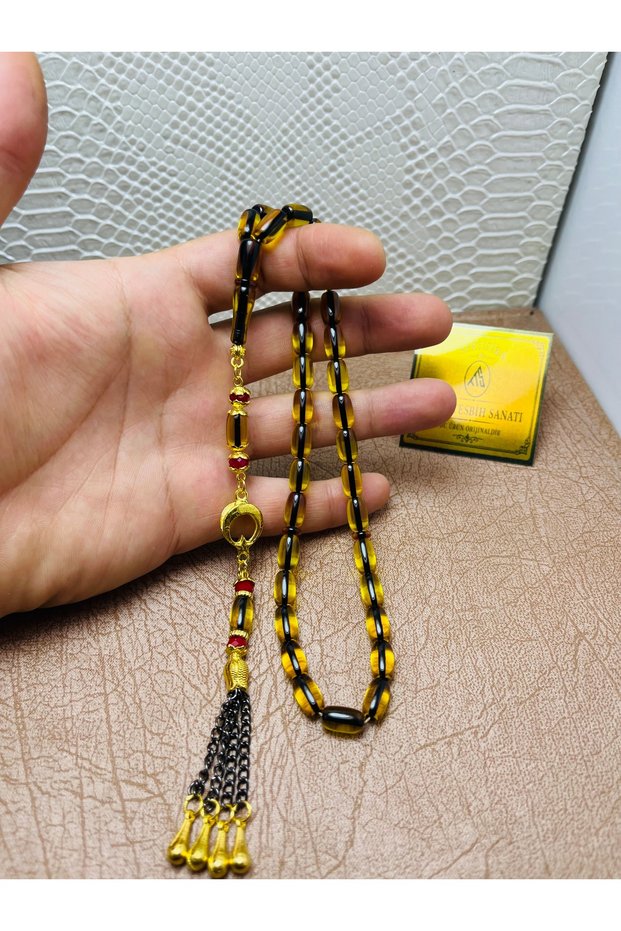 Ayyildiz Tassel-Festioned Fire Amber Prayers Beads