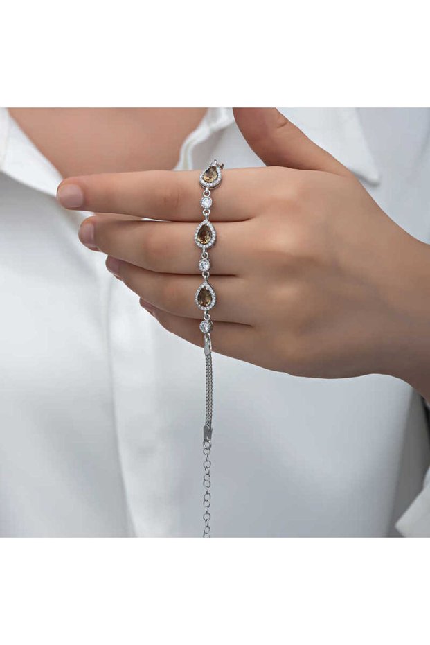 Silver Drop Zultanite Stone Women's Bracelet
