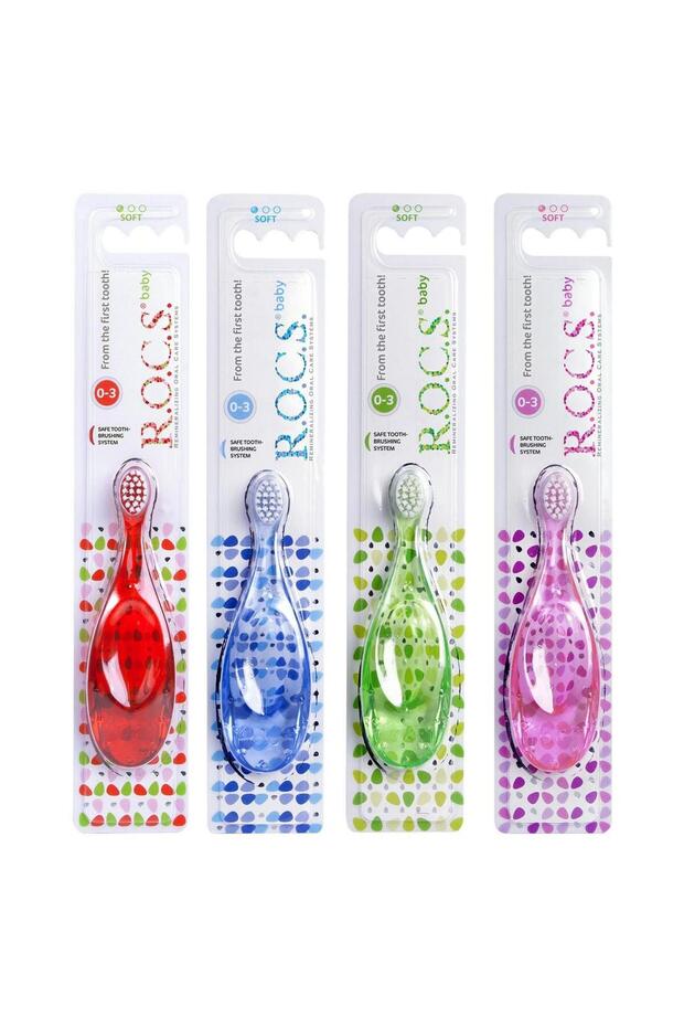 Baby Toothbrush | Ages 0–3 Years | Ultra-Soft Bristles | Safe Tooth-Brushing System | Small Head for Easy Reach | Wide Comfortable Handle