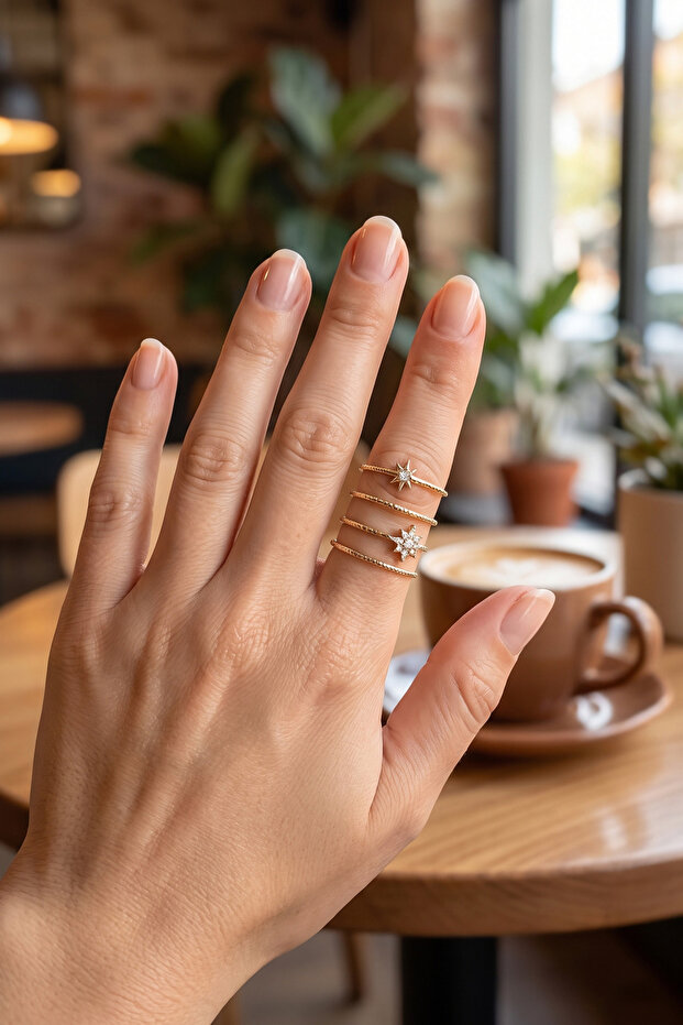 Brass Gold Color Spiral Flower Model Women's Ring