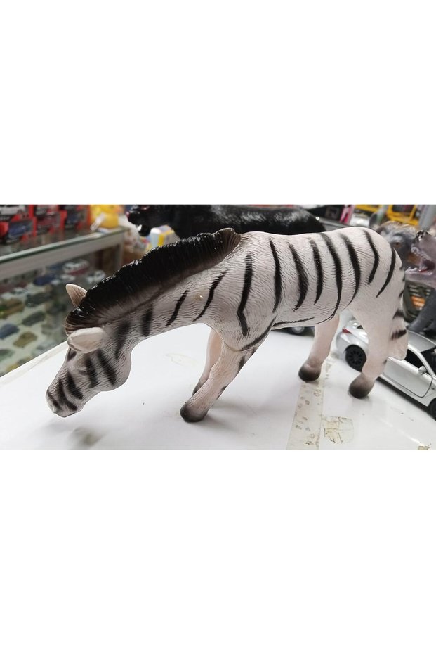 Plastic Toy Animal Big Striped Zebra 17 cm