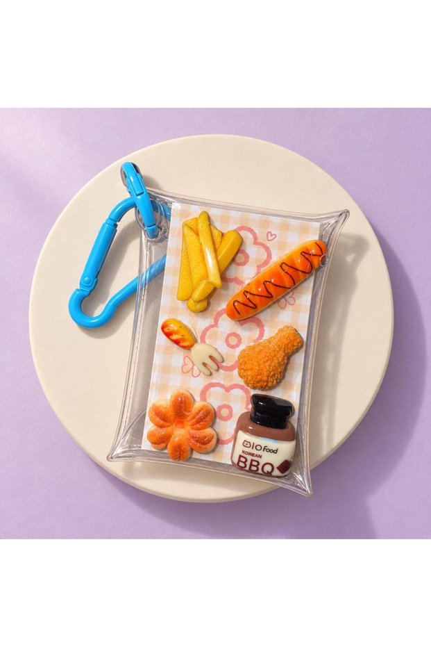 Transparent Bag Accessory with Cute Figures