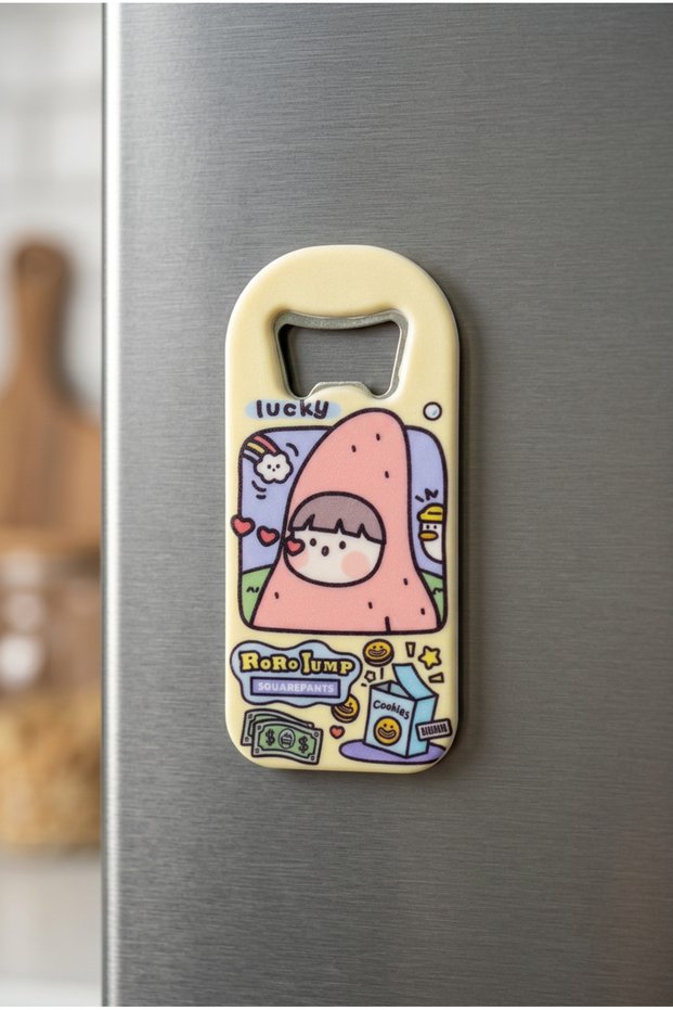 Kawaii Lucky Written Patrick Costume Figured Refrigerator Magnet Opener
