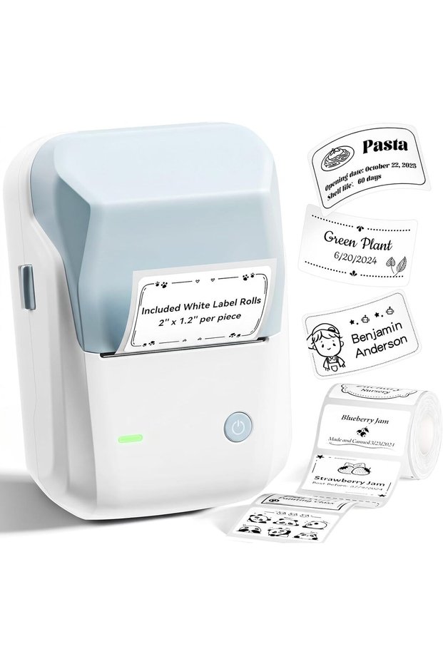 B1 Label Maker with Auto Identification,2 Inch Bluetooth Portable Label Printer Easy to Use for Office, Home, Business (with 2x1.18 inch Label)
