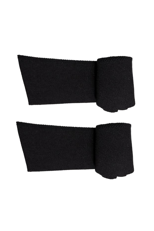 Ribana Cuff Width 83 cm Length 6 cm Nylon Cotton Blend Black Knitwear Woven 2 Pieces
