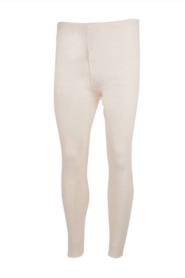 Cream Interlock Men's Long Johns 2017-7 (6 Pieces)