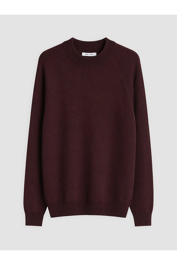 Peak New Season Burgundy Turtleneck Men's Knitwear Sweater