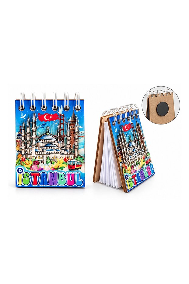 Istanbul Themed Wooden Magnetic Notepad