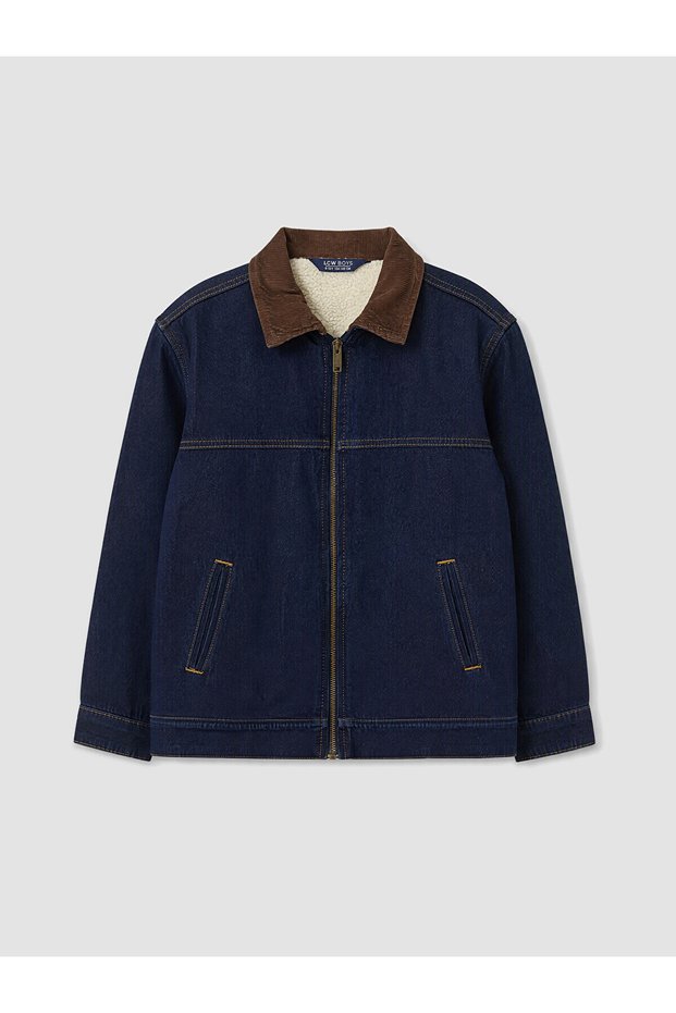 Peak New Season Indigo Velvet Collar Boys' Jean Jacket