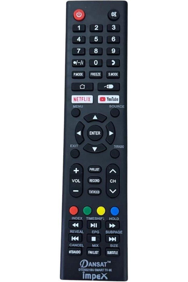 Replacment Remote Control Compatible For Dansat Impex 4K LCD/LED TV Universal Remote Control