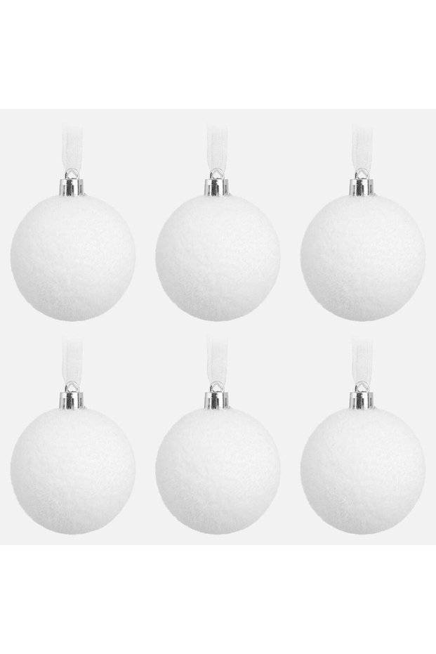 SET GLOBURI 6BUC ALBE 6CM