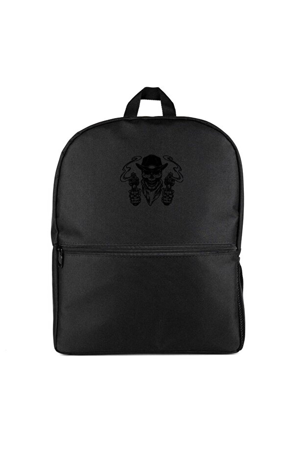 Cowboy Skull Bandana Backpack Black Color