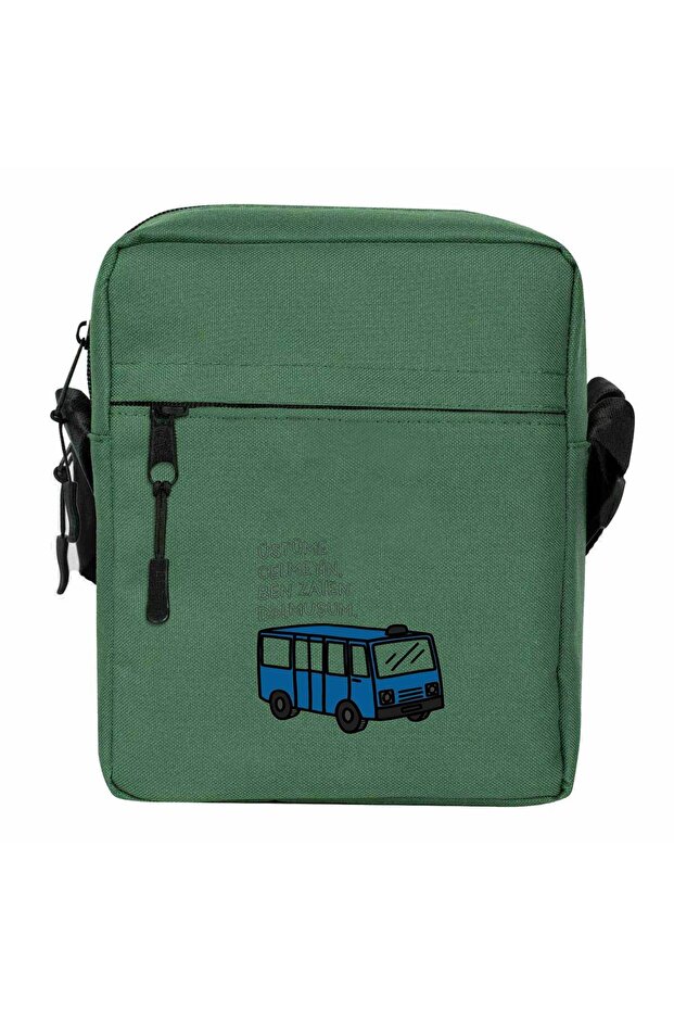 Dolmuşum Shoulder Bag Green Color