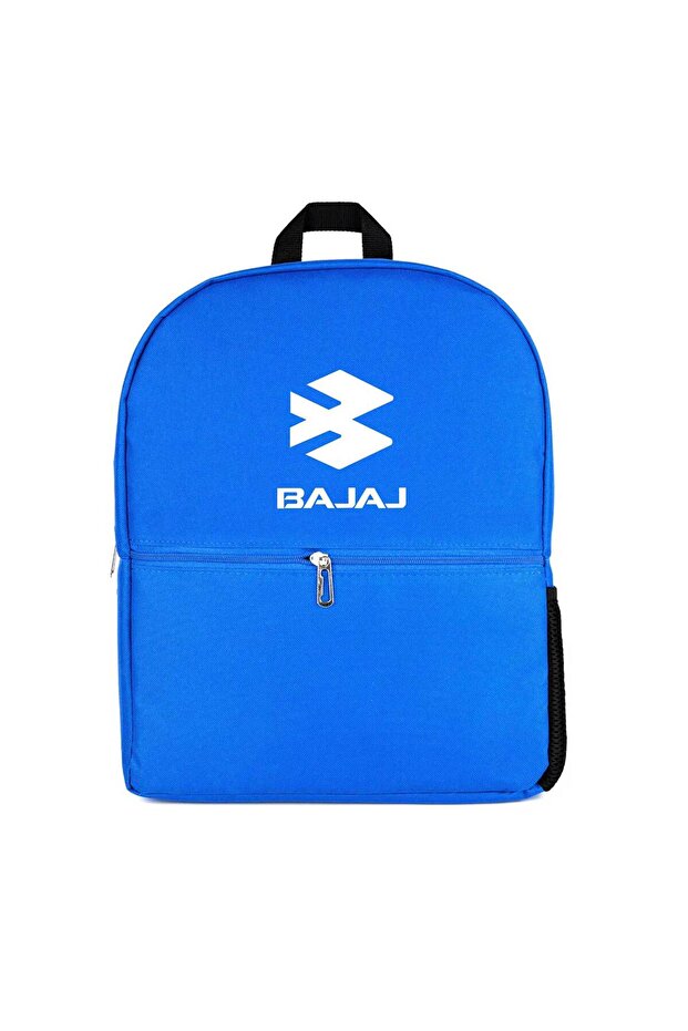 حقيبة ظهر باجاج بشعار أبيض باللون الأزرق
