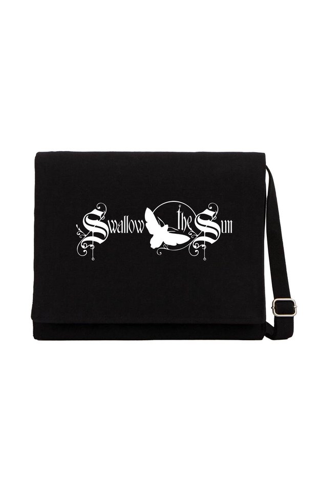 Swallow the Sun Logo Black Canvas Messenger Bag