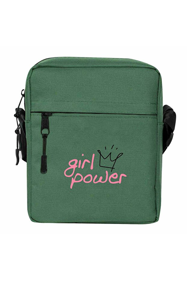 Girl Power Shoulder Bag Green Color