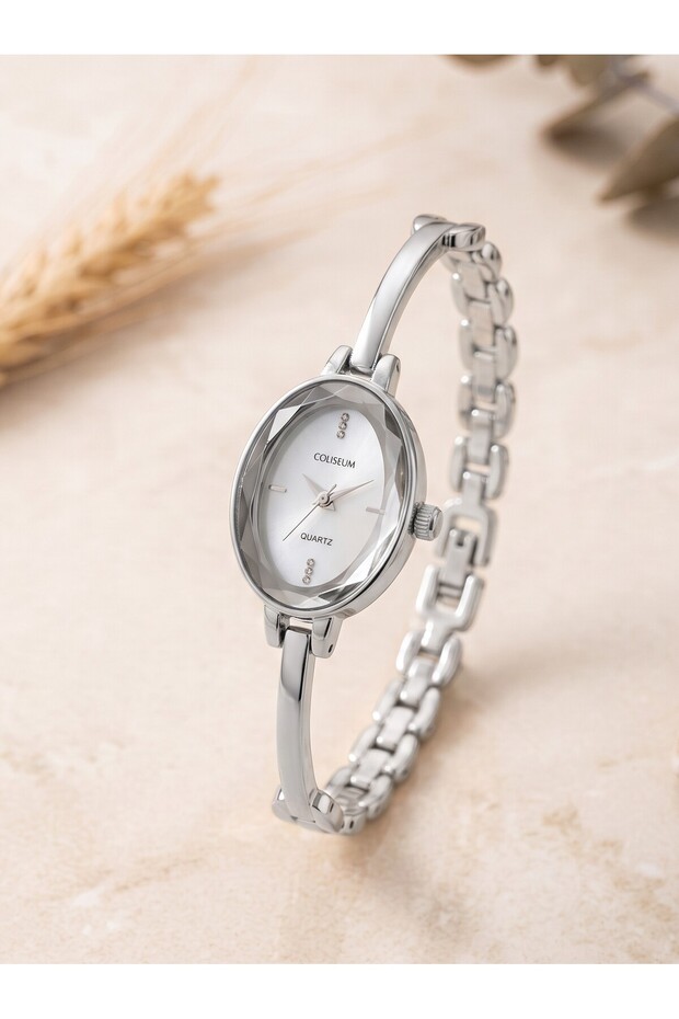 Seren Kelepçe Model Silver Women's Wristwatch