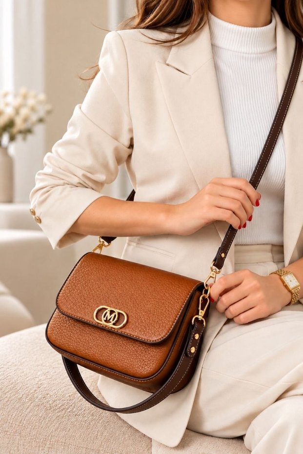 Women's 3-Compartment Shoulder Bag