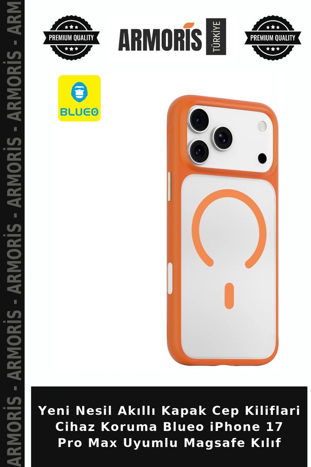 غطاء ذكي من الجيل الجديد لحماية الهاتف، غطاء Blueo iPhone 17 Pro Max المتوافق مع Magsafe