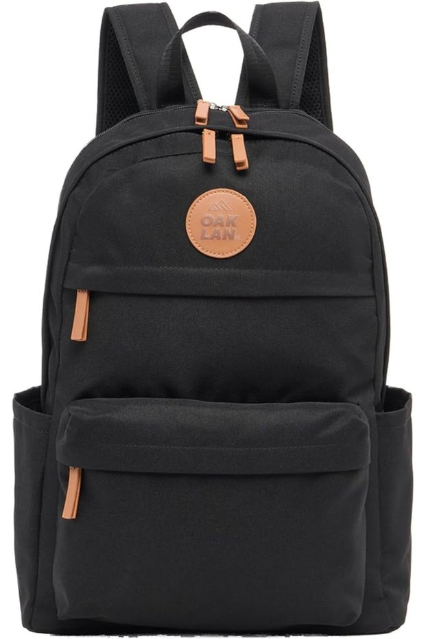 Boys Solid Backpack With Adjustable Straps - 40X30X15 Cm One Size Black