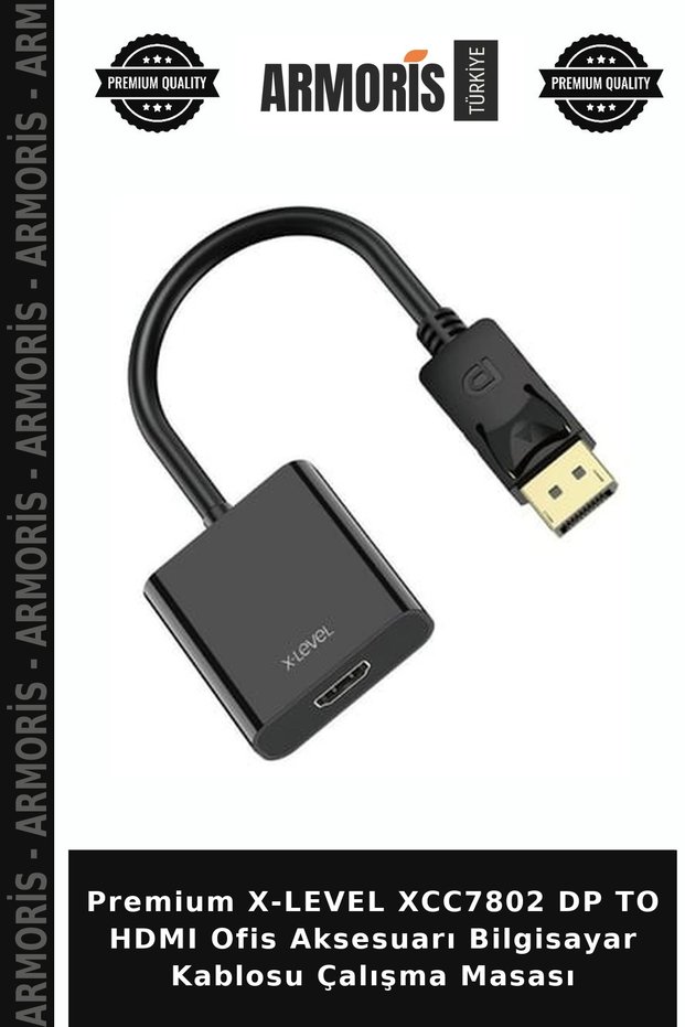 Premium X-Level Xcc7802 Dp to HDMI Office Accessory Computer Cable Work Desk