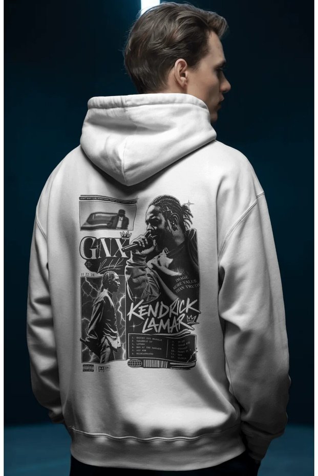 Kendrick Lamar Rapper Singer Rock Metal Music Band Pre-Printed Unisex Oversize Premium Hoodie