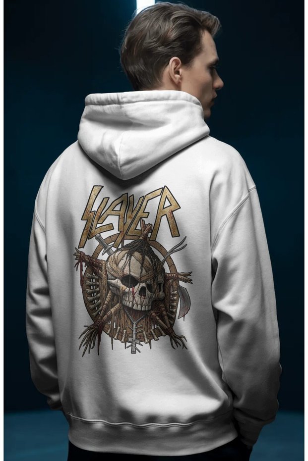 Slayer Rock Metal Music Band Pre-Printed Unisex Oversize Premium Hoodie
