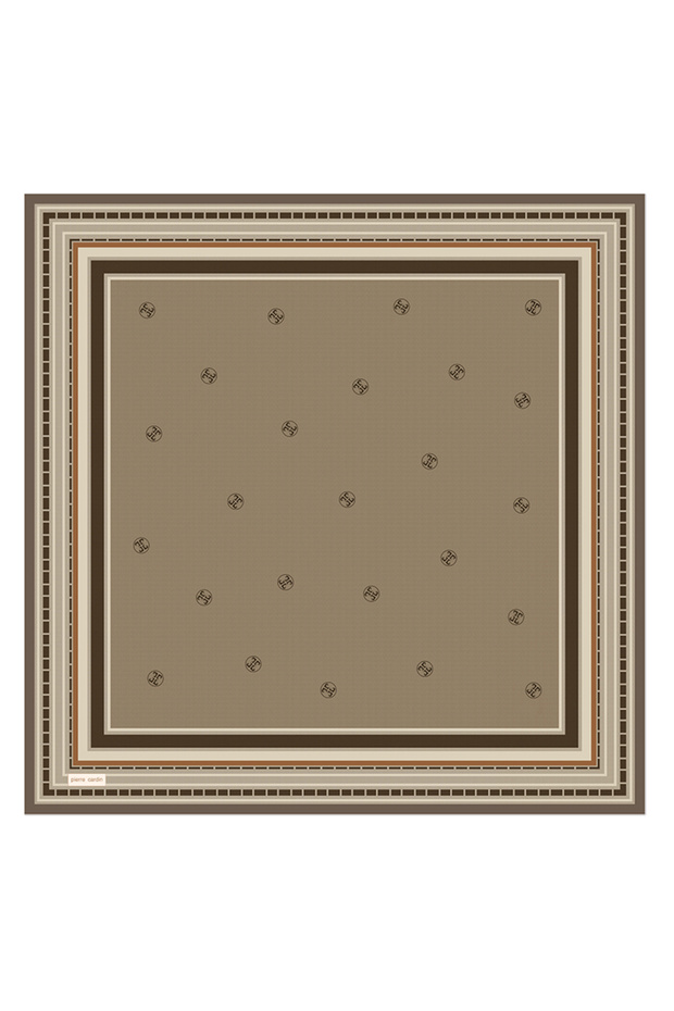Beige 90X90 Silk Twill Scarf