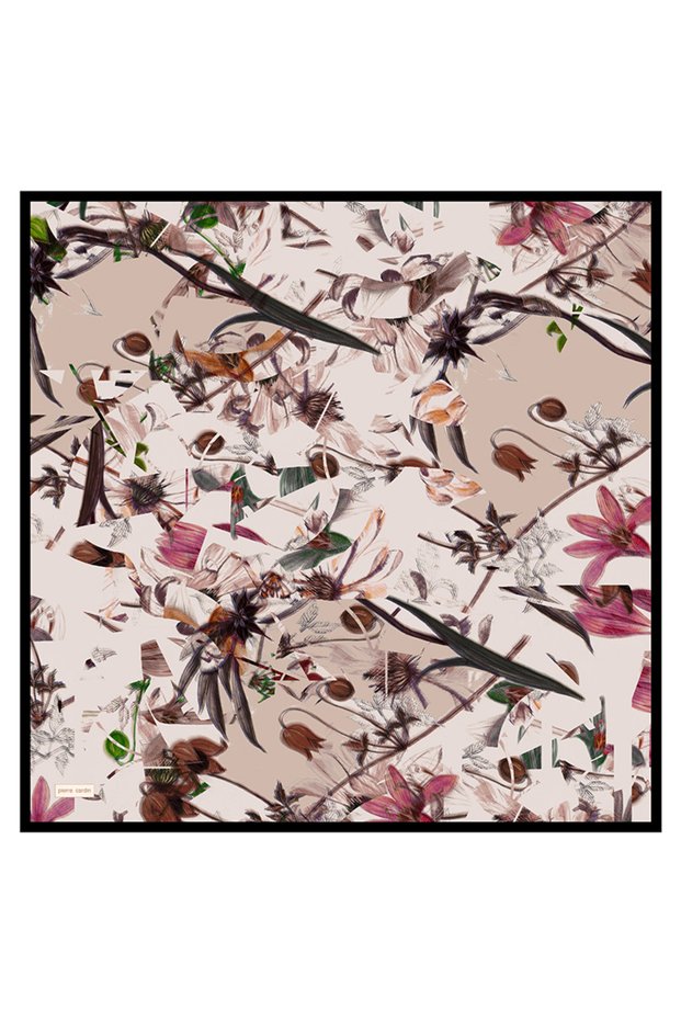 Brown 90X90 Silk Twill Scarf