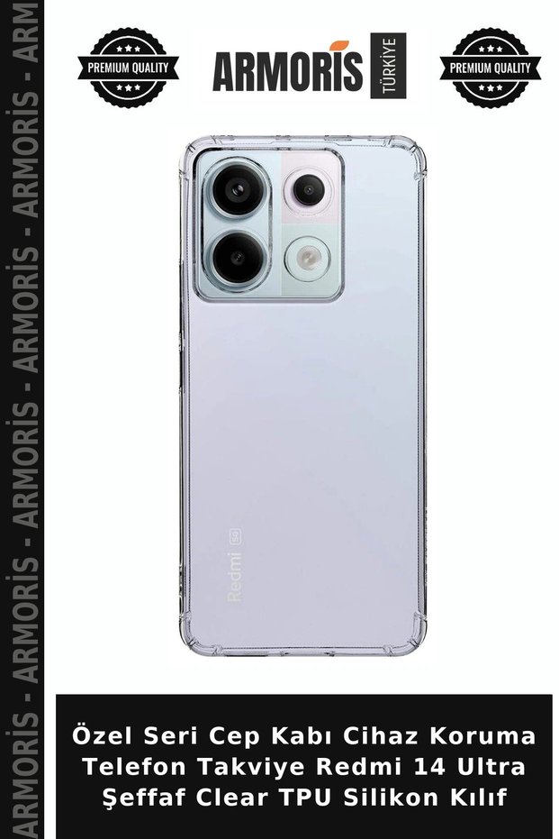 Special Series Pocket Container Device Protection Phone Reinforcement Redmi 14 Ultra Transparent Clear Tpu Silicone Case