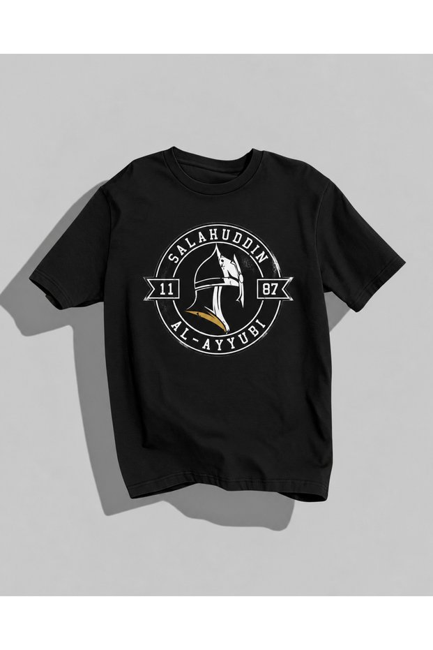 Selahaddin Eyyubi Printed Unisex Oversize T-Shirt – Black and White