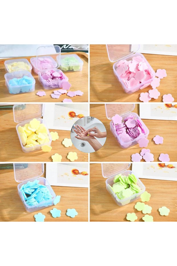 24 Cute Soaps Mini=1.2-1.5Cm in Size for Travel - Picnic - School 3840Pcs ± 10 Mix:Heart- Y