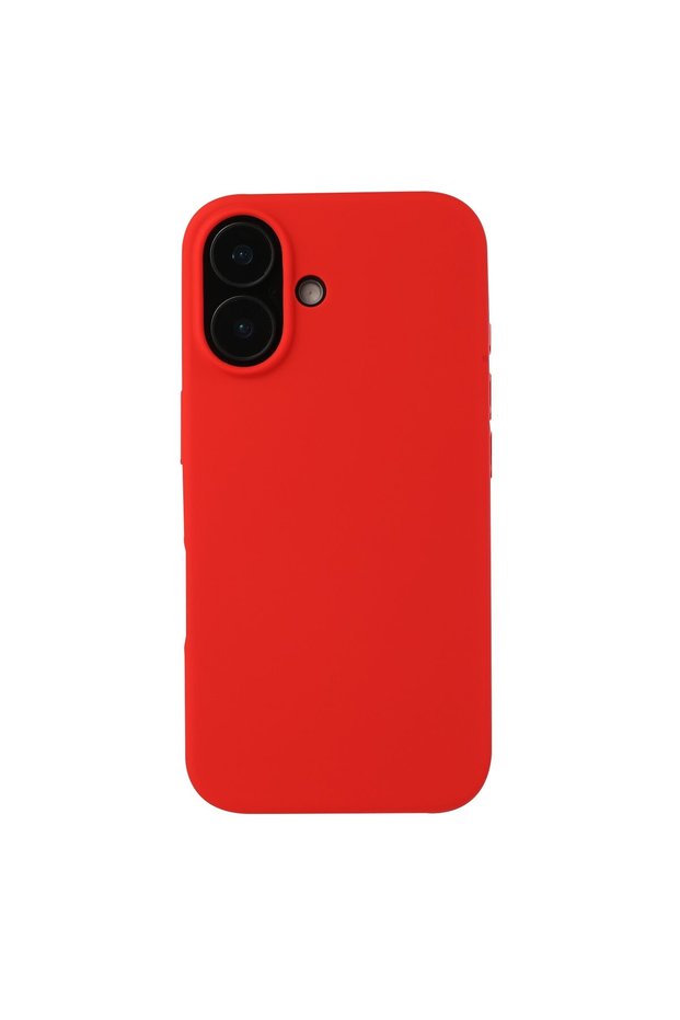 Husa Microfiber, pentru iPhone 16 Plus, Microfiber, TPU, Rosu