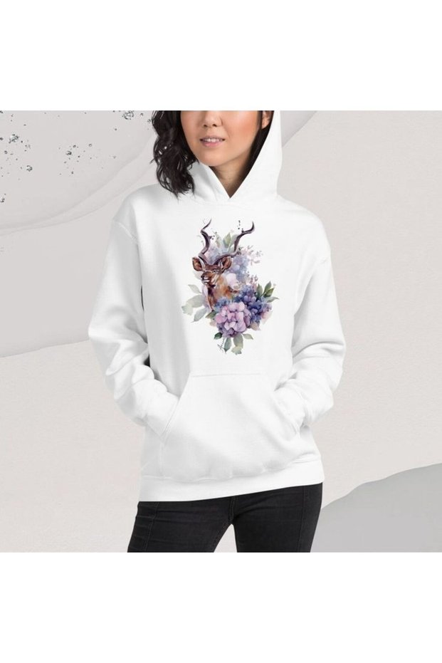 Unisex White Hooded Oversize Sweatshirt Comfortable Fit Cotton with Fleece Inside