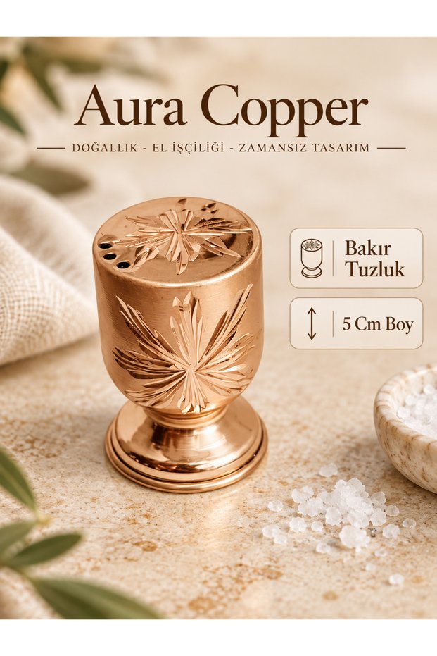 Hand Embossed Copper Salt Bowl Decorative Tableware Salt and Spice Bowl