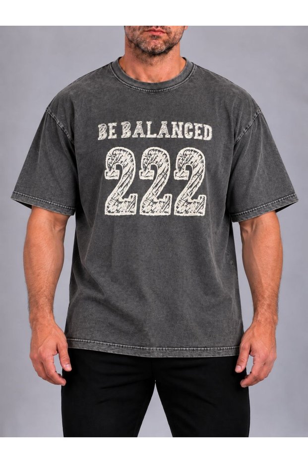Men's Washable 222 Printed Design Oversize T-Shirt