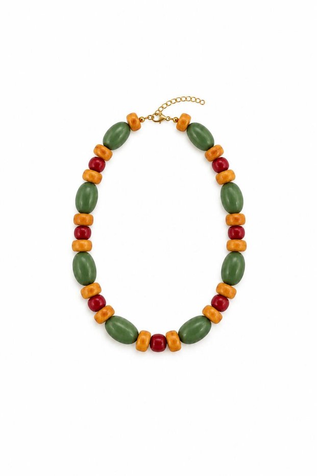 Marlow Vintage Colorful Bead Necklace