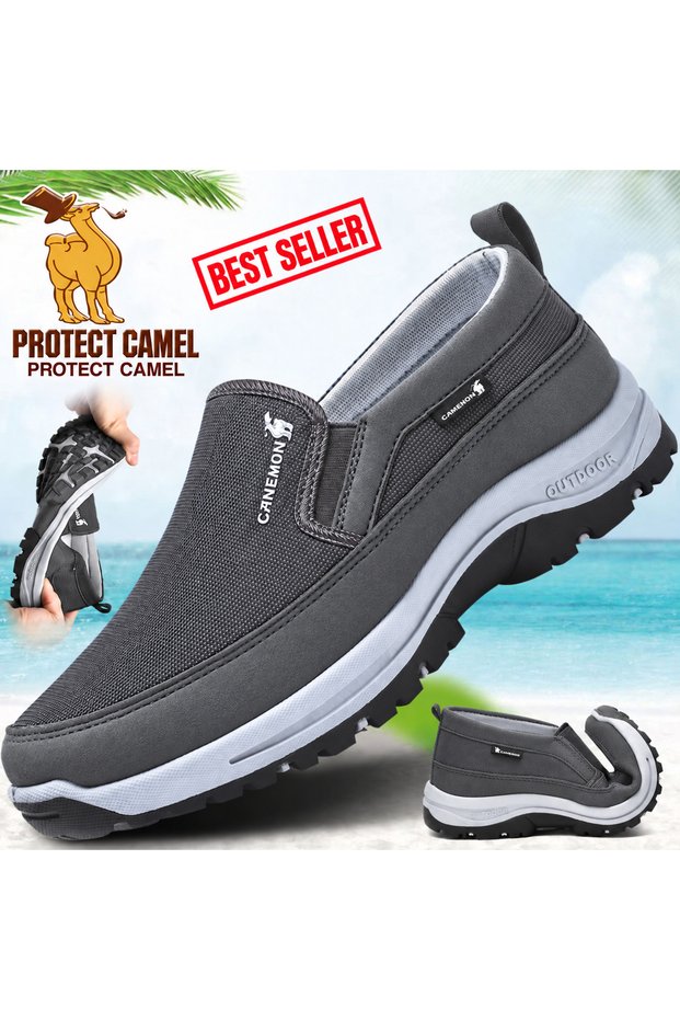 Men's Nonslip Slip-on Walking Shoes Casual Mesh Sports Shoes Soft-soled Travel Shoes