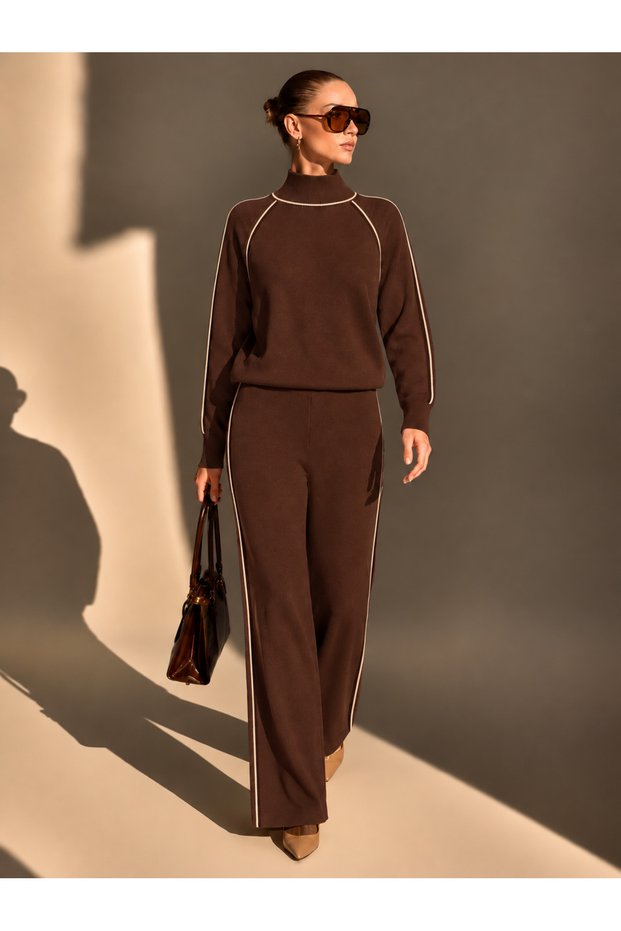 Striped Detailed Knitwear Set