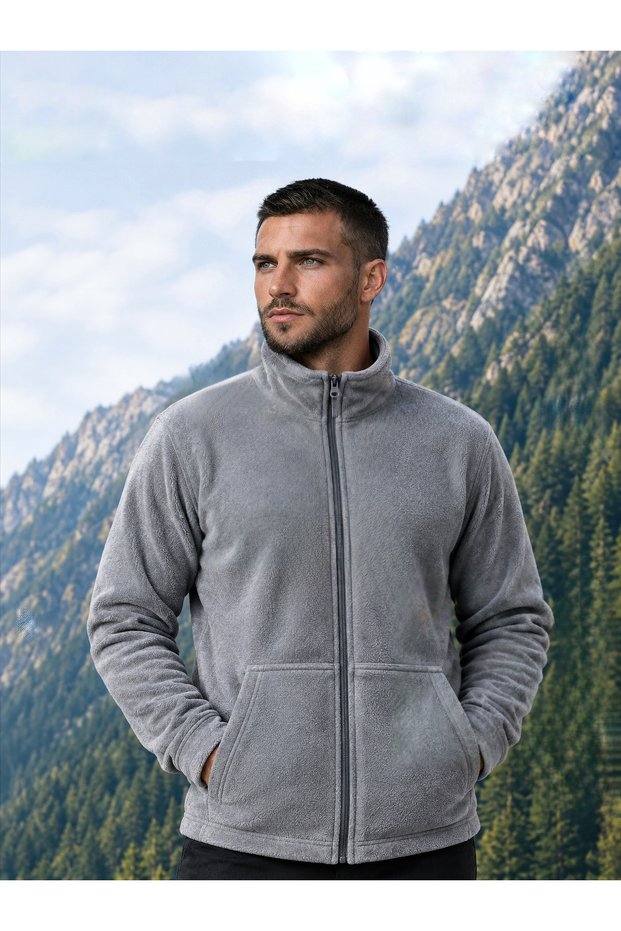 Men's Winter Zipper Pocket Fleece Cardigan Outdoor