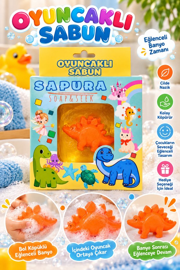 Toy Soap – Fun Children's Bath Soap with a Surprise Toy Coming Out of It