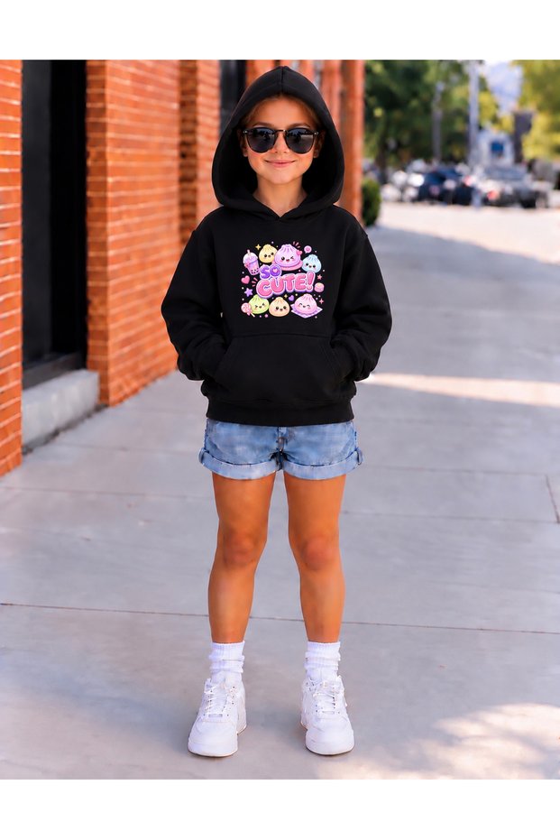 Dumpling Sushi Chinese Dumpling Premium Printed Breathable Hooded Kids Sweatshirt