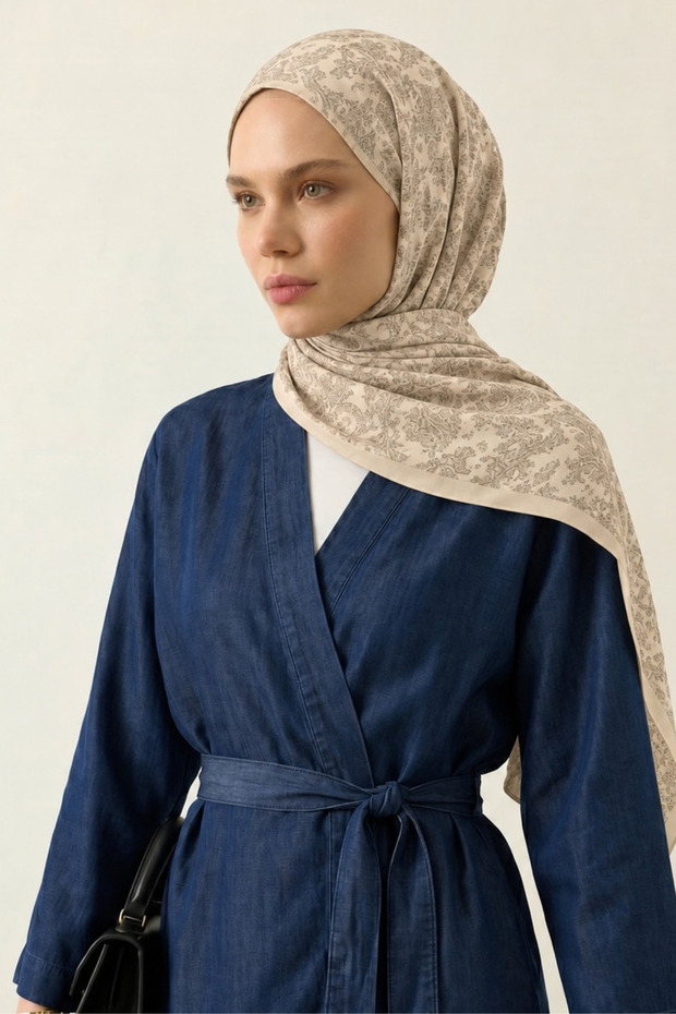 Women's Hijab Shawl Cotton Stylish Daily Shawl 75X185 cm