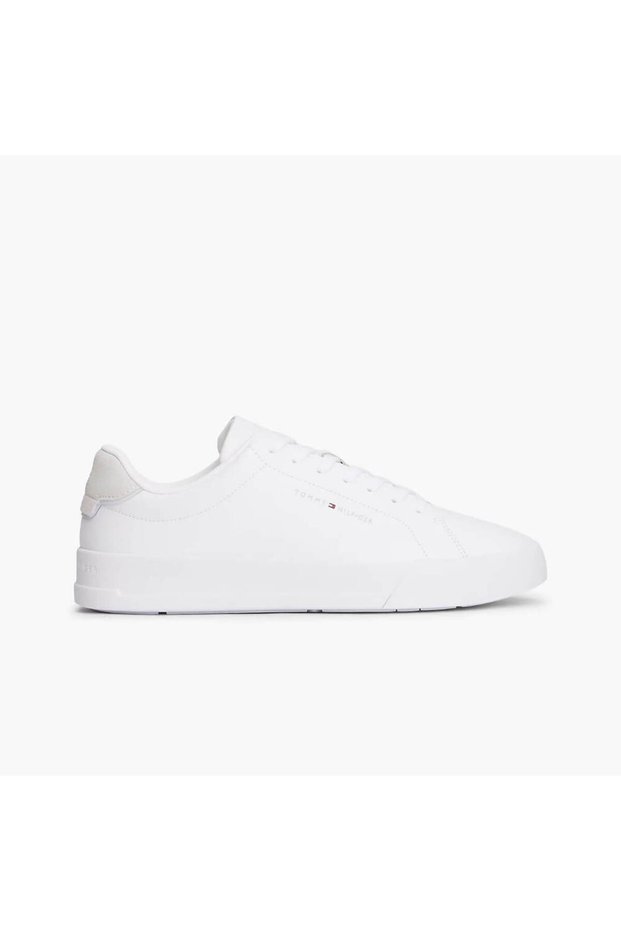 Men's Brand Logoed White Sneakers Suitable for Daily Use
