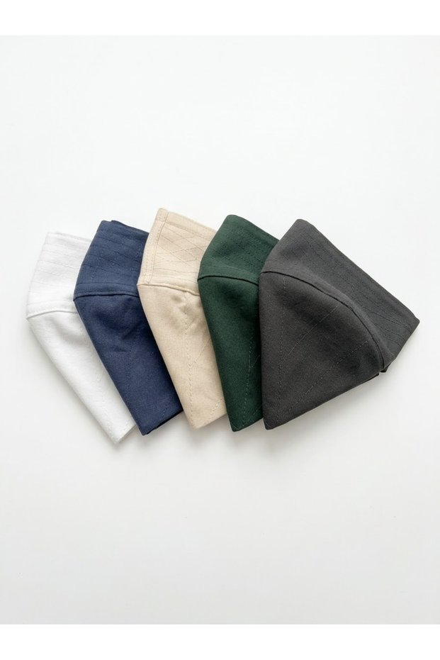 High-Quality Cloth Prayer Skullcap Set with Five Different Colors for Hajj and Umrah