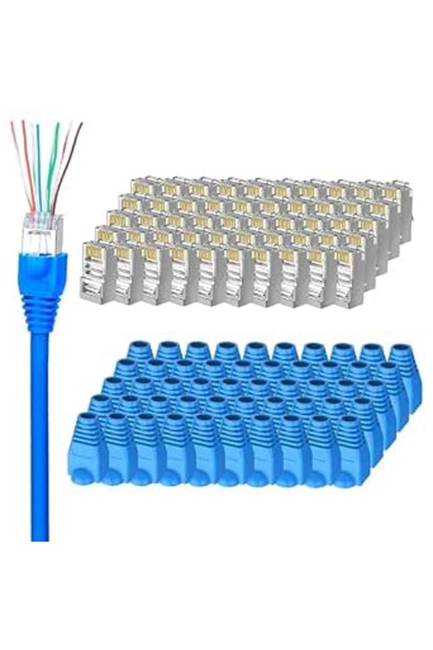 موصلات FARLINK RJ45 المحمية مع أغطية واقية لكابلات الإيثرنت