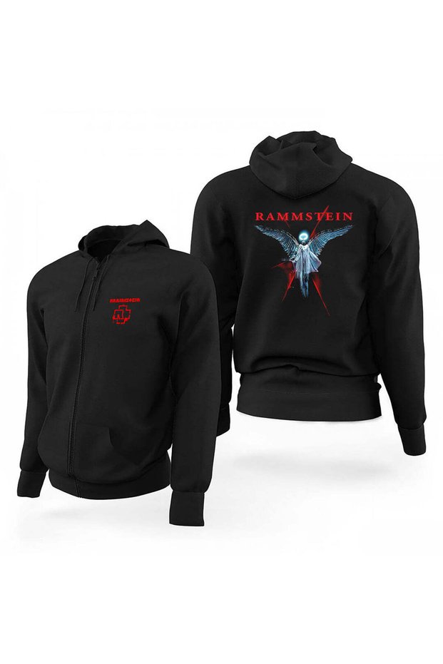 Rammstein Angel Black Zippered Limited Edition Hooded Sweatshirt