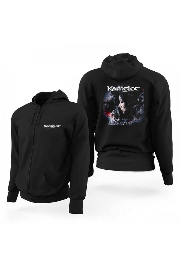 Kamelot Haven Black Zippered Limited Edition Hooded Sweatshirt
