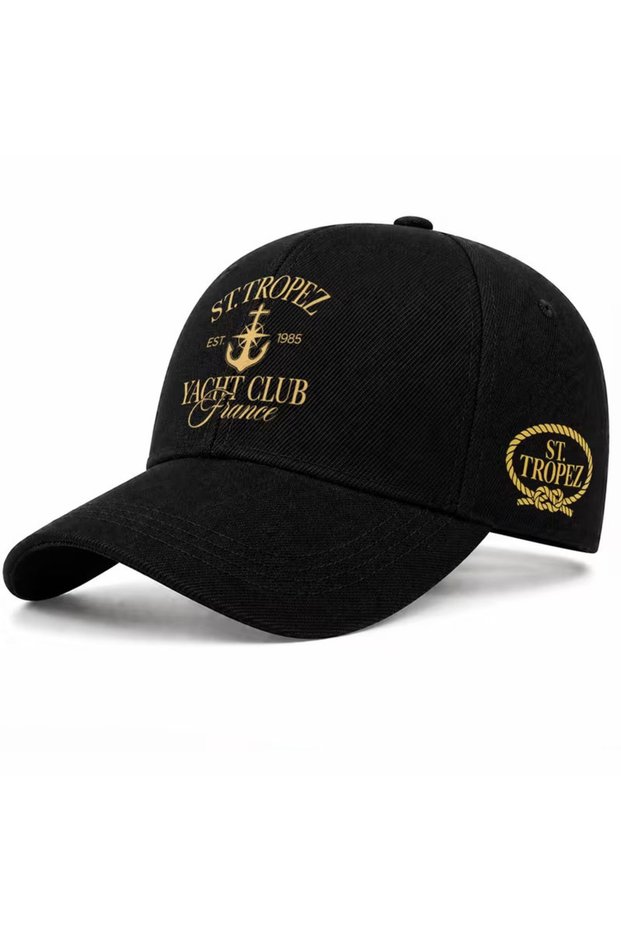 St. Tropez Yacht Club France Design Printed Velcro Cotton Hat